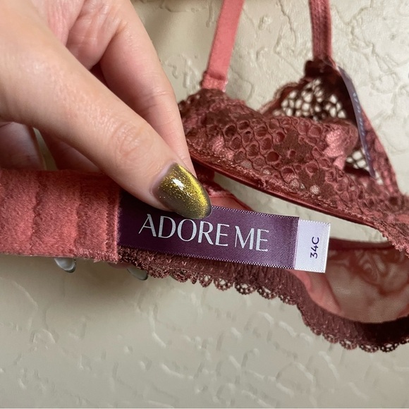 Adore Me Pink Underwire Lace Bra - Picture 7 of 9